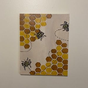 Honeycomb and Bee painting